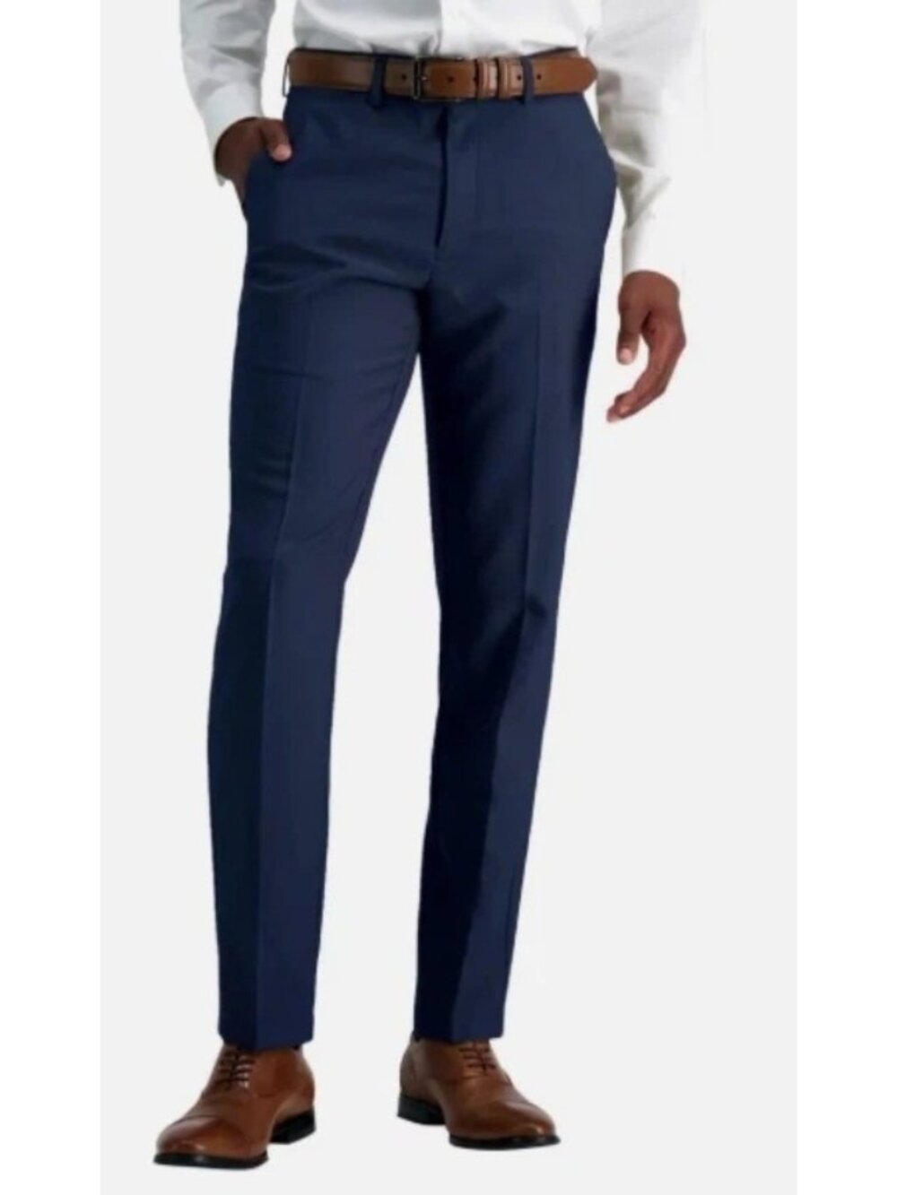 Kenneth Cole Reaction Men's 30x29 Slim Fit Navy Techni-Cole Dress Pants d1651